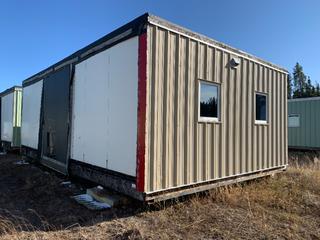 32 Ft. 3 In. L X 20 Ft. W Modus Camp Module, w/ 4 Bedrooms, 2 Bathrooms, (Missing  Drywall) * * NOTE: Buyer Responsible For Load Out.  Located Offsite at TWP Road 743A, Conklin AB, T0P 1H0.  Shipping and Transport Available.  For More Information and Viewing Contact 780-944-9144.  * * 