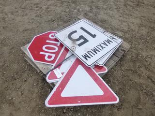 Qty of Metal Stop, Yield and Speed Signs, (NF 2)