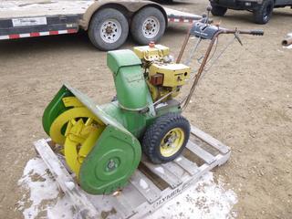 (1) John Deere 726 Snowblower, 26 In., S/N P726D 033240, *NOTE: Running Condition Unknown* (Outside East Warehouse), (East Fence)

