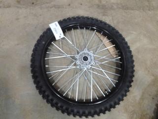 (1) Yuanxing Tire W/ Rim, Size 80/100-2IMC (L-2-3)