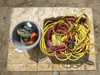 Assortment of Ratchet Straps, Extension Cords and Jumper Cable, (Row 2)