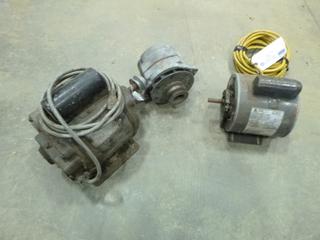 Misc. Vehicle Parts: (1) Emerson  1/2 HP Electric Motor, Model C63JXSWW-3109, (1) Delco-Remy Alternator (Model Unknown), (1) Westinghouse 1/5 HP Induction Motor (S-1-3)