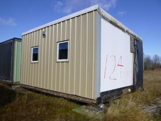 20 Ft. 2 In. L X 19 Ft. 3 In. W X 11 Ft H Modus Camp Module, w/ 2 Bedrooms, 1 Bathroom, (Missing Insulation and Drywall) * * NOTE: Buyer Responsible For Load Out.  Located Offsite at TWP Road 743A, Conklin AB, T0P 1H0.  Shipping and Transport Available.  For More Information and Viewing Contact 780-944-9144.  * * 