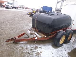 Plastic 2250 L - 500 Gallon Storage Tank C/w Trailer *NOTE Off Road Use Only* (Outside East Warehouse)