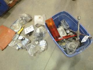 Qty of Misc Items Including Car Parts, Headlights, Tire Iron Tail Light and More (T-2-3)