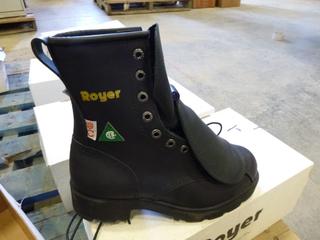 (1) Unused Pair of Royer Composite Toe Boots w/ Lace Guard, Size 4.5 (S-4-1)