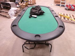 Folding Poker Table  , C/w Carrying Bag (O-1-1)