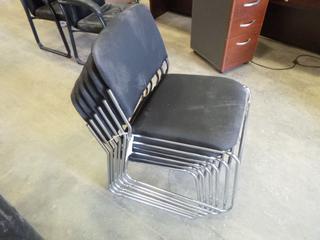 (6) Stackable Office Chairs (H)