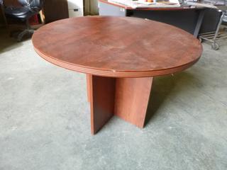 Round Office Table, 42 In. Diameter