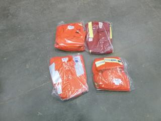 (4) Pair Unused Coveralls, Sizes 38R / 64R/ 38R-FR (S-2-1)