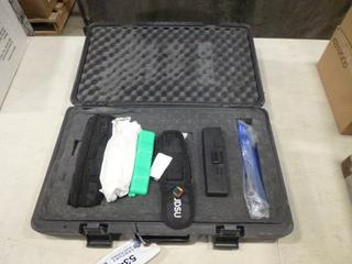 IDSU Fiber Microscope, Model P5000I, C/w Cleaning Kit and Assorted Fittings (O-5-2)