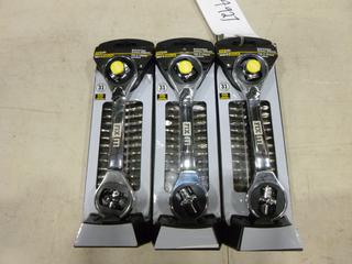 (3) Unused Fit It 31 PC Ratcheting Rotary Wrench Kits (O-5-1)