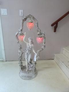 Maiden Statue w/ Grape Lights **Note: Buyer Responsible For Load Out, Located Offsite For More Info Contact Shazeeda @780-721-4178**