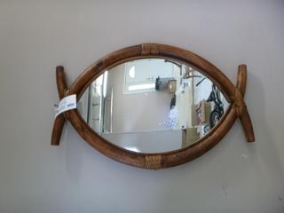 20in X 29in Bamboo Design Mirror **Note: Buyer Responsible For Load Out, Located Offsite For More Info Contact Shazeeda @780-721-4178**