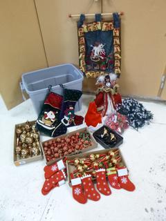Qty Of Assorted Christmas Ornaments **Note: Buyer Responsible For Load Out, Located Offsite For More Info Contact Shazeeda @780-721-4178**