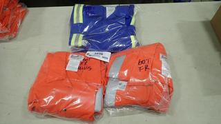 (3) Unused Reynolds Flame Resistant Coveralls (1) Size 58T and (2) Size 60T High Vis  (C1)