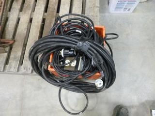 Crate of 600V Wire Cable, Various Size Wire, Plugin, Outlets (K-3-2)