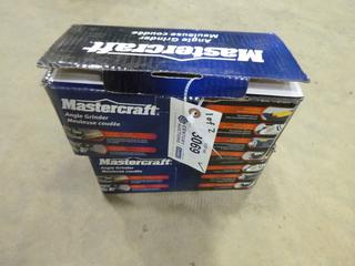 (2) 4 1/2 In. Mastercraft Angle Grinder, Motor 120V 60Hz 7A, Arbor Sizer 5/8 In., Disc Size 4 1/2 In. (S-5-3)