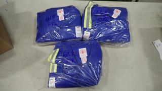 (3) Unused Canadian Safety Garment Flame Resistant Coveralls: (2) Size 62 and (1) Size 64T (C1)