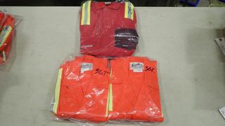 (1) Unused Canadian Safety Garment Flame Resistant Coveralls Size 36.5 and (1) Unused Reynolds Coveralls Size 36 (C1)