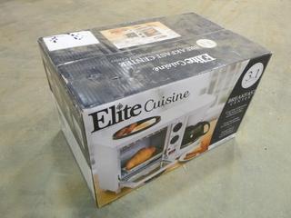 Elite Cuisine 3-in 1 Breakfast Centre - Coffee Maker, Griddle and Toaster Oven (J-3-3)