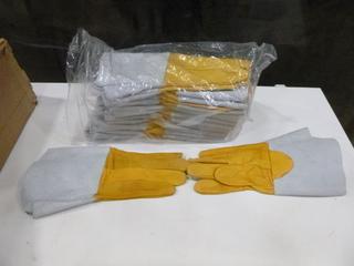 (12) Pair of Unused Elk Hide Welders Gloves, Size Medium (C1)