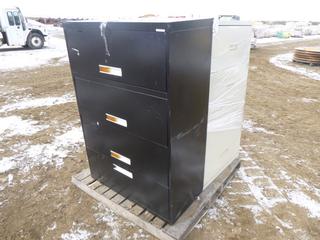 (2) 4 Drawer File Cabinets, (1) 2 Door File Cabinet, (NF 5)