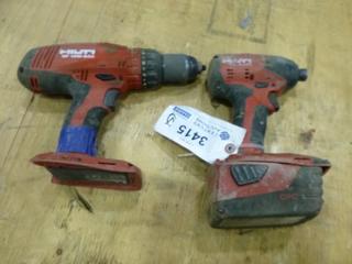 Hilti Cordless Drill SF 10W-A22 and Impact Driver S1D4-A22 (A1)