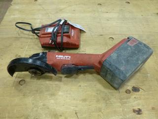 Hilti Angle Grinder Model AG 600-A36, C/w Battery and Charger (A2)