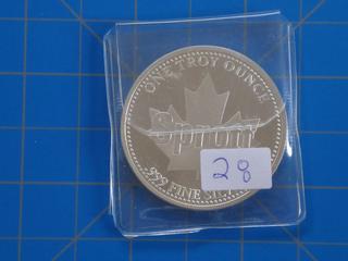 (1) Sprott 1 oz .999% Fine Silver Coin