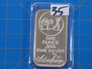 (1) SilverTowne Prospector 1 oz. .999% Fine Silver Bar