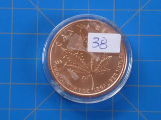 (1) 2014 1 oz. .999% Pure Copper Round