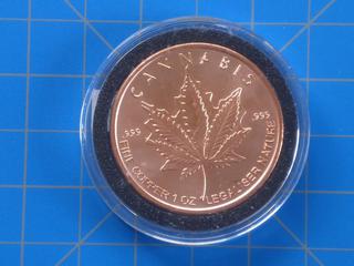 (1) 2014 1 oz. .999% Pure Copper Round