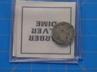 (1) 1810 United States of America Silver Barber Dime