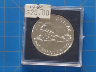 (1) Canadian Silver Dollar, Vancouver 1886-1986 Centennial Coin