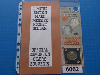 (1) 1983 Edmonton Oilers, Mark Messier, NHL Hockey Dollar Coin