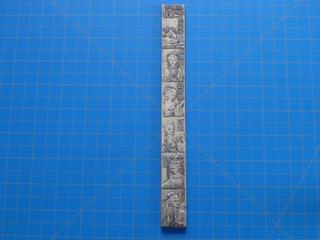 (1) China Silver Bar, Female Heads Design, Size 22.8 cm x 2.4 cm x 0.4 cm