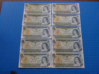 (10) Canadian - Bank of Canada $1.00 Bill, 1973