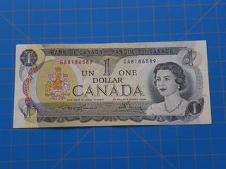 (1) Canadian - Bank of Canada $1.00 Bill, 1973