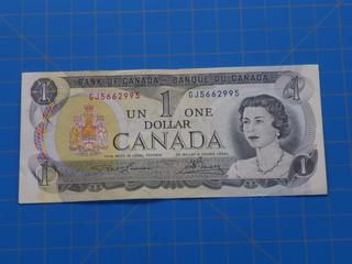 (1) Canadian - Bank of Canada $1.00 Bill, 1973