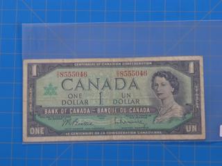 (1) 1967 Canadian - Bank of Canada $1.00 Bill