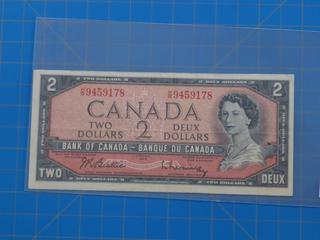 (1) 1954 Canadian - Bank of Canada $2.00 Bill