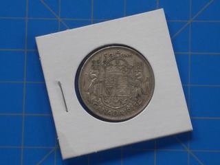 (1) Canadian 1945, 50 Cent Coin