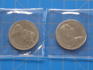 (2) Canadian Silver Dollar, Manitoba 1870-1970 Centennial Coin