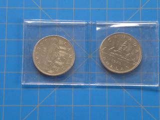 (2) Canadian Silver Dollar Coin, 1983