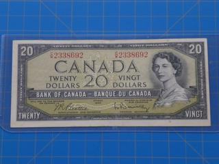 (1) Canadian - Bank of Canada $20.00 Bill