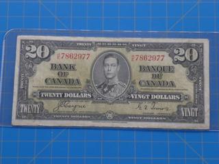 (1) Canadian - Bank of Canada $20.00 Bill