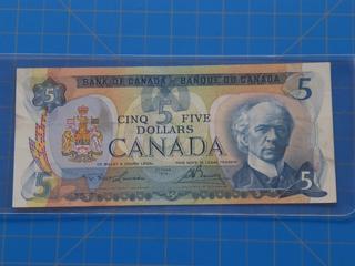 (1) Canadian - Bank of Canada $5.00 Bill