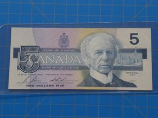 (1) Canadian - Bank of Canada $5.00 Bill