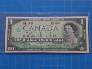 (1) Canadian - Bank of Canada $1.00 Bill, 1867-1967